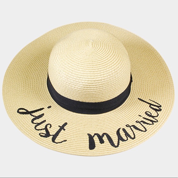🎉Wedding Gift🎊 Embroidery Wide Brimmed Straw Floppy Hat - Picture 1 of 2